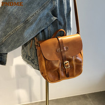luxury natural genuine leather men&#39;s messenger bag casual retro designer real co - £294.84 GBP