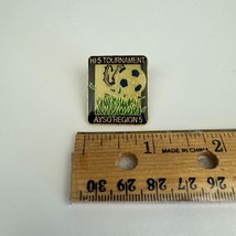 Vtg 1996 Soccer Enamel Pin Pinback Hi 5 Tournament Ayso Region 5 Gold Accents - £9.74 GBP