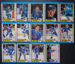 1989-90 O-Pee-Chee OPC Quebec Nordiques Team Set of 14 Hockey Cards - £7.90 GBP
