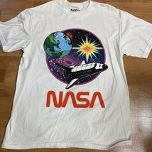 NASA Rocket Ship Men&#39;s White Medium T-Shirt Nwot - £11.82 GBP