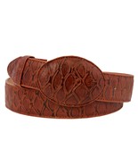 Chedron Western Cowboy Leather Belt Anteater Pattern Removable Rodeo Buckle - €26,05 EUR