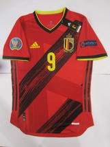 Romelu Lukaku #9 Belgium Euro 20/21 Match Slim Red Home Soccer Jersey 20... - $90.00