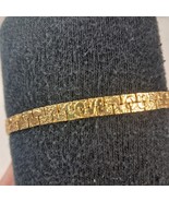 I Love You Bracelet Gold tone Hearts Nugget Style womens girls reversibl... - $34.90 CAD