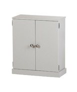 12&quot; - 18&quot; DOLL WARDROBE - GRAY Wood Doll Cabinet Dresser Made in the USA - £191.39 GBP