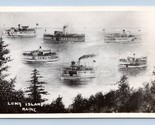 RPPC Fotomontaggio Steamships IN Porto Lungo Isola Maine Me Unp Cartolin... - £47.46 GBP