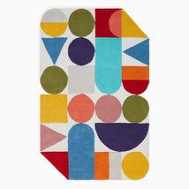 SHAPED MULTI COLOR  MODERN HAND TUFTED RUGS,AREA RUGS,AREA RUG,3X5,4X6,5X8. - $162.00