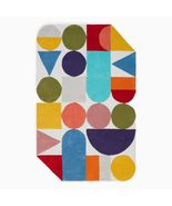 SHAPED MULTI COLOR  MODERN HAND TUFTED RUGS,AREA RUGS,AREA RUG,3X5,4X6,5X8. - £93.23 GBP