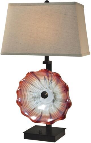 Primary image for Table Lamp DALE TIFFANY TITAN 2-Light Dark Bronze Metal Shades Included Turn