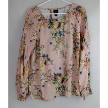 NWT Worthington Woman Katrina Floral Pink Semi-Sheer Blouse Size 0X - £15.49 GBP