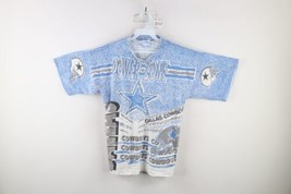 Vtg 90s Mens Small Spell Out All Over Print Dallas Cowboys Football T-Shirt USA - £70.92 GBP