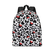 Minnie Mouse Dreaming in Dots: Minnie Leopard Leisure Canvas Backpack - £19.76 GBP