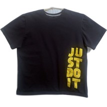 Nike Just Do It T-Shirt Men&#39;s XXL 2XL Regular Fit Blue Yellow - £7.78 GBP