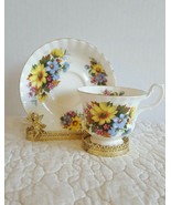 ROYAL ALBERT Gorgeous  Summer Bouquet Tea Cup and Saucer EUC Ship Fast w... - $19.99