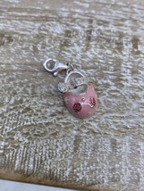 Vintage SU 925 Sterling Silver Charm Pink Enamel Shoe w/ Lady Bug Girls Cute - £19.77 GBP