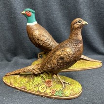 Vintage Pheasant Birds Pair Holland Mold Ceramic  Figurines 10&quot;x14&quot; 1970’s - $48.51