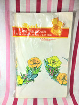 FaB New/Old Stock 1970&#39;s C. A. Reed MoD Flower Power Paper Tablecloth 52&quot; x 96&quot;  - £8.01 GBP