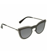 Valentino VA2018 3039/87 Black/Silver Cat Eye Sunglasses Gray Lenses NEW... - $1,411.25 MXN