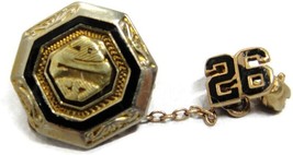 Gold &quot;L&quot; 1926 High School Vintage Neck Tie Pin Tack Lapel Antique - £116.43 GBP