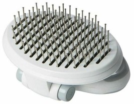Pet Life ® &#39;Gyrater&#39; Travel Self-Cleaning Swivel Grooming Pet Pin Brush - £13.43 GBP