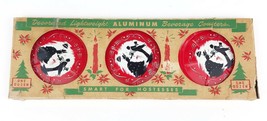 Vintage Coasters Christmas Decorated Aluminum Metal w/ Original Box - 12... - $32.41