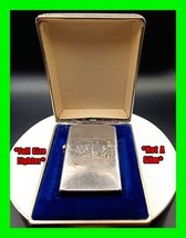 Vintage 1950&#39;s Sterling Silver Case With Zippo Insert Pat 2517191 Engraved Ship  - £197.83 GBP