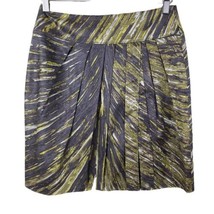 Ann Taylor Cotton Silk Blend Tropical Floral Pleated Skirt Size 4 - £27.24 GBP