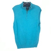 NWOT Mens Size XL Bills Khakis Turquoise Blue Quarter Zip Golf Sweater Vest - $26.45
