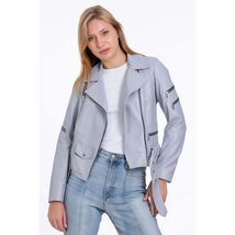 Vinci The Rodos Leather Gray Jacket image 2
