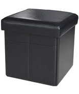 Faux Leather Storage Ottoman Bench Footrest Stool Ottoman Bench 15"X15"X15" - €25,68 EUR