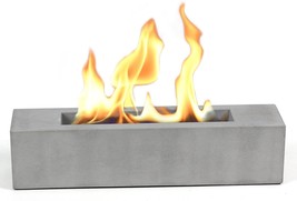 Ethanol Smokeless Fire Bowl, Poofzy Tabletop Fire Pit, Portable Concrete - £40.71 GBP