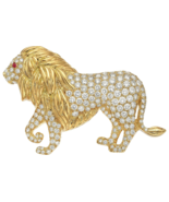 Oscar Heyman 18K Gelbgold 4,75 Ct Löwenbrosche Einzigartig Wunderschön - $49,527.01