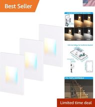 Premium Series 5CCT 120V LED Step Lights, Dimmable 3.5W Indoor Outdoor S... - $68.12