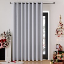 Miulee Greyish White Christmas Blackout Curtain For Living Room Sliding Door - £38.22 GBP