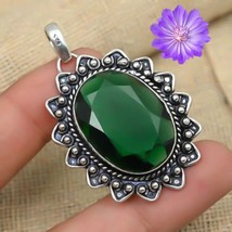 Handmade Chrome Diopside Gemstone Pendant 925 Sterling Silver Jewelry For Women - £8.42 GBP