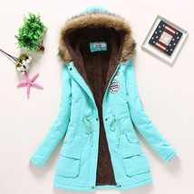 Pink Women Parkas Long Thick Warm Jacket Hooded Lady Coats &amp; Outerwear Winter Ja - £34.75 GBP