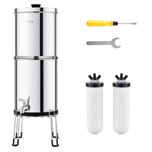 VEVOR Gravity-fed Water Filter System, 2.25G 304 with 2 Ceramic Carbon F... - $83.99