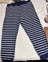 Lands End Mens Pajama Pants Striped Blue White Size XL - $13.08