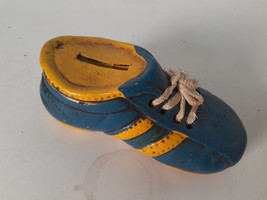Vintage Still Bank, Ceramic Soccer Shoe with Laces, Taiwan 1960s-70s - £8.87 GBP
