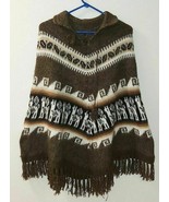 Alpaca 100% wool poncho (Peruvian style) - £52.34 GBP