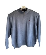 Polo by Ralph Lauren Men’s Size 2XB Blue Sweater 1/4 Zip Knit Pullover V... - $30.10 CAD