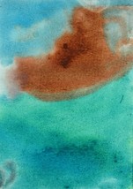 Original Abstract Watercolor Painting &quot;The Last Voyage&quot; ACEO 6 Year Old Artist  - £6.29 GBP