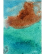 Original Abstract Watercolor Painting &quot;The Last Voyage&quot; ACEO 6 Year Old ... - £6.25 GBP