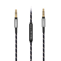 Nylon Audio Cable With Mic For Sony MDR-NC60/NC50/NC200D/NC500D/SBH60 Headphones - £12.52 GBP