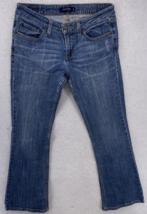 Levis 518 Womens Jeans Size 7 Superlow Bootcut Blue Stretch Pants Denim 26x32 - £15.91 GBP