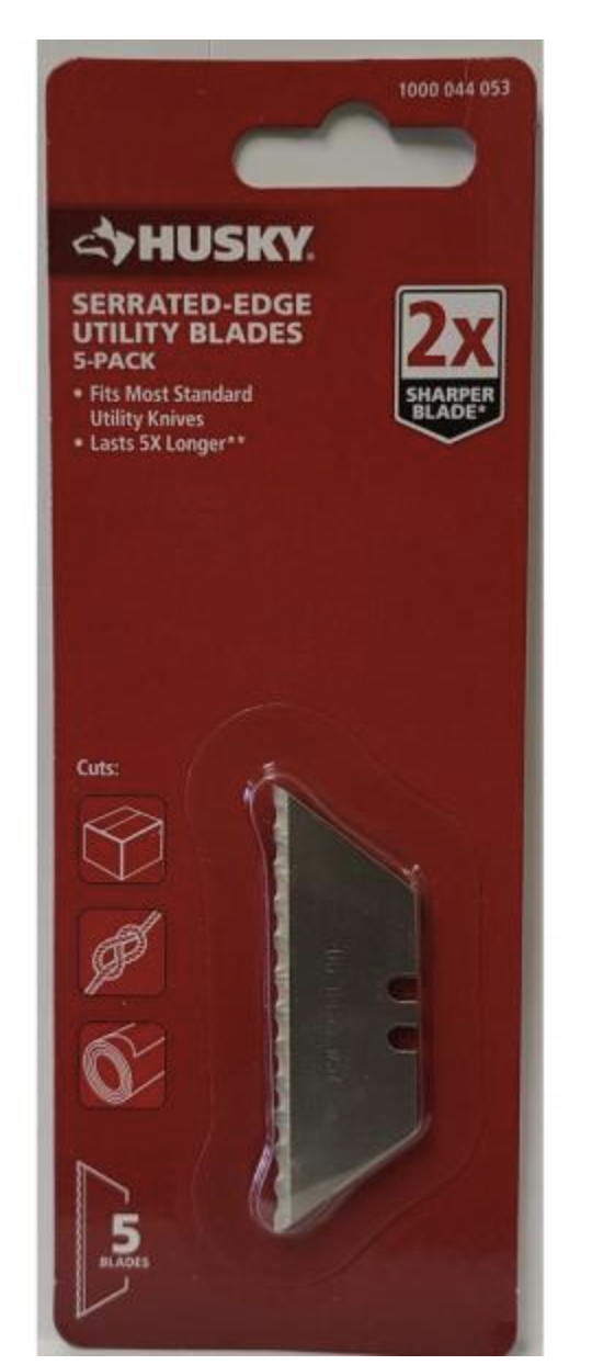 Husky Serrated Knife Blade (5-Pack) - £5.05 GBP