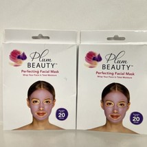 (2) Plum Beauty Perfecting Facial Mask Reusable Face Serum Eye Silicone Wrap - £7.79 GBP