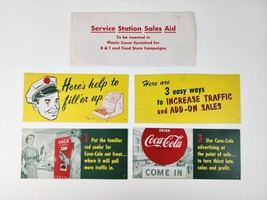 Vintage 1950&#39;s Coca-Cola  Service station sales aid Cardboard training signs - £37.54 GBP