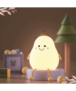 Rechargeable Pear Night Light – Multi-Color LED Lamp with Touch Control - $171.68 MXN
