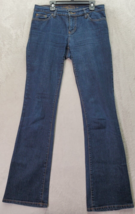 Calvin Klein Bootcut Jeans Womens Size 4 Blue Denim Crop Medium Wash Flat Front - £17.98 GBP