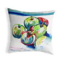 Betsy Drake Green Apples No Cord Pillow 18x18 - £42.58 GBP